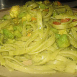 Fettucine with Avocado and Cottage Cheese