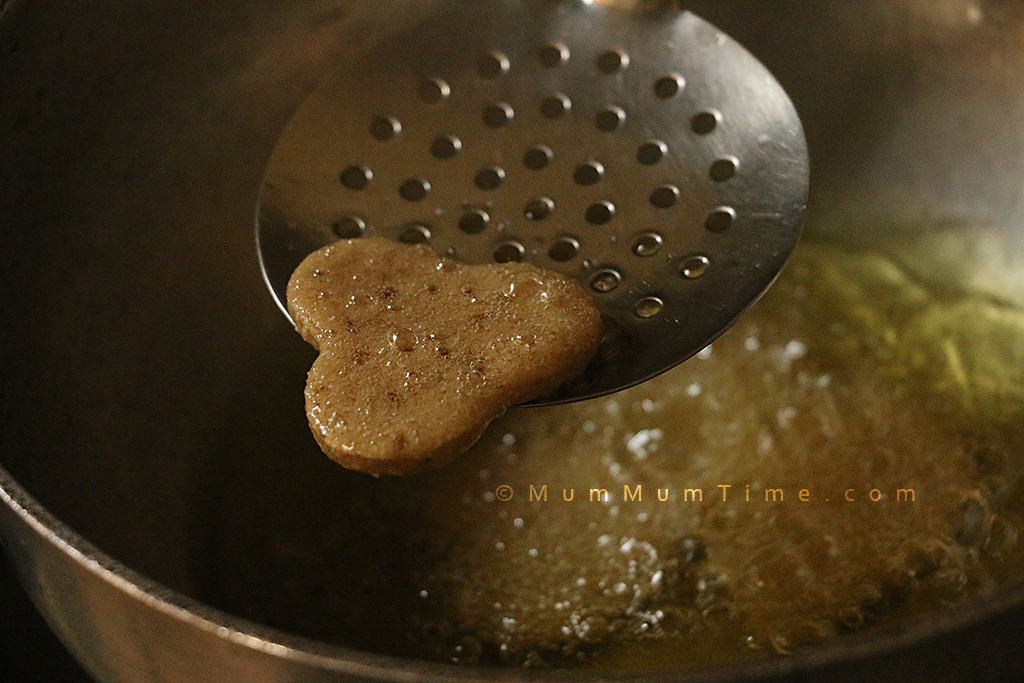 Frying the Mathri on Medium-Low Heat 