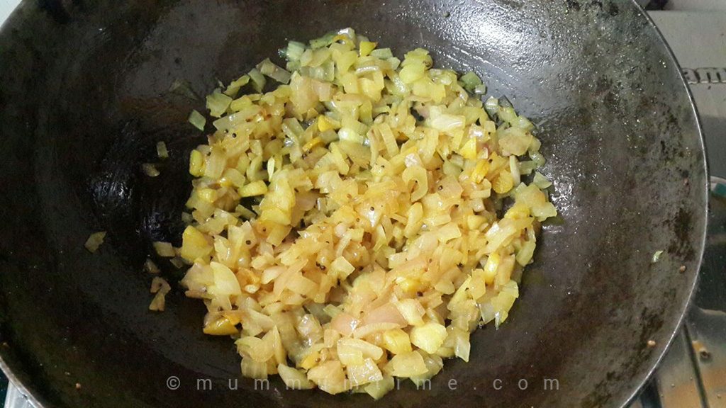 Steps for Lal Math Bhaji - Add Onions
