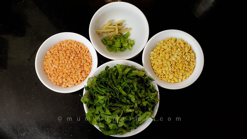 Palak Dal Recipe - Ingredients